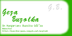 geza buzolka business card